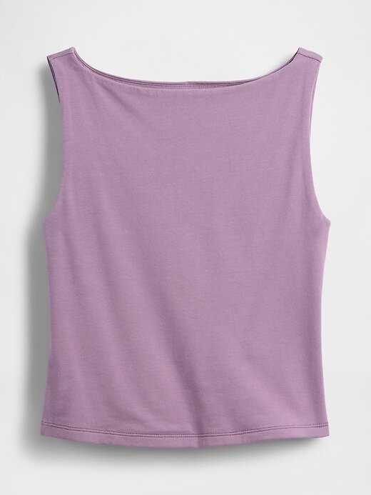 Tricot Crop din Jersey Tricot Boatneck Tricot Crop din Jersey Tricot Boatneck