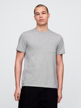 Tricou buzunar din bumbac organic pentru adulți