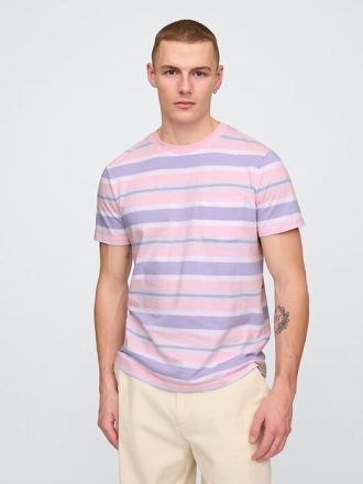 Tricou buzunar din bumbac organic pentru adulți