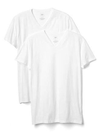 Tricou clasic cu decolteu în V (pachet de 2)
