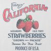 Tricou crop boxy cu grafic California Strawberries pentru copii