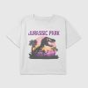 Tricou crop boxy cu grafic Jurassic Park pentru copii