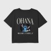 Tricou crop boxy pentru copii Lilo și Stitch Ohana înseamnă familie
