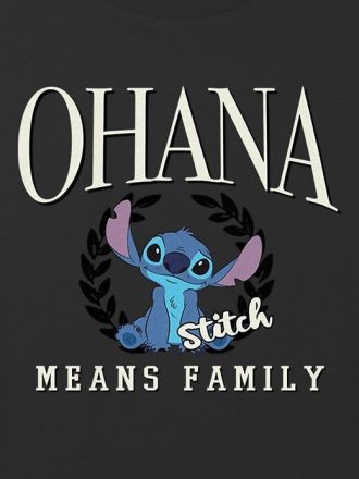 Tricou crop boxy pentru copii Lilo și Stitch Ohana înseamnă familie