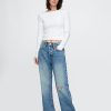 Tricou crop cu coaste grele Tricou crop cu coaste grele