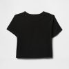 Tricou crop din jerseu de bumbac Tricou crop din jerseu de bumbac