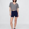 Tricou crop GapFit Breathe cu decolteu în V