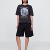 Tricou crop grafic Fleetwood Mac de greutate grea
