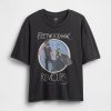 Tricou crop grafic Fleetwood Mac de greutate grea