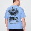 Tricou crop grafic Ramones grea