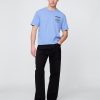Tricou crop grafic Ramones grea