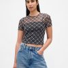 Tricou Crop Mesh