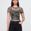 Tricou Crop Mesh