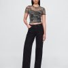 Tricou Crop Mesh