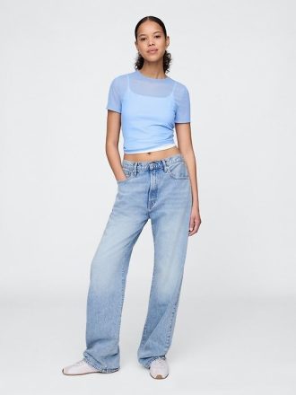 Tricou Crop Mesh