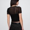 Tricou Crop Mesh Tricou Crop Mesh