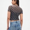 Tricou Crop Mesh