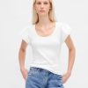 Tricou crop modern cu mâneci bufante