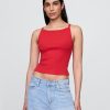 Tricou crop modern cu șorț și gât