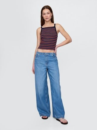 Tricou crop modern cu șorț și gât