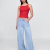 Tricou crop modern cu șorț și gât