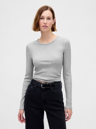 Tricou Crop Modern Rib