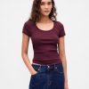 Tricou Crop Modern Rib Scoop Tricou Crop Modern Rib Scoop