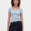 Tricou Crop Modern Rib Scoop