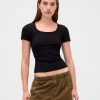 Tricou Crop Modern Rib Scoop
