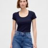 Tricou Crop Modern Rib Scoop