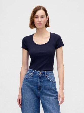 Tricou Crop Modern Rib Scoop