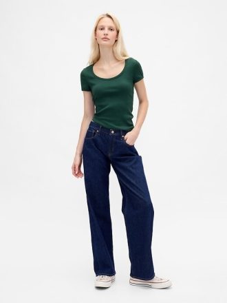 Tricou Crop Modern Rib Scoop