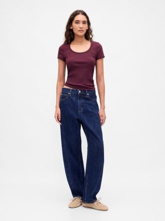 Tricou Crop Modern Rib Scoop