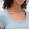 Tricou Crop Modern Rib Scoop