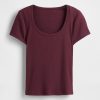 Tricou Crop Modern Rib Scoop Tricou Crop Modern Rib Scoop