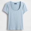 Tricou Crop Modern Rib Scoop