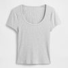 Tricou Crop Modern Rib Scoop