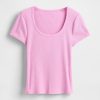 Tricou Crop Modern Rib Scoop