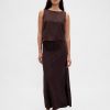 Tricou Crop Shell din amestec de in