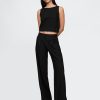 Tricou Crop Shell din amestec de in