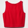 Tricou Crop Shell din amestec de in