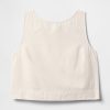 Tricou Crop Shell din amestec de in