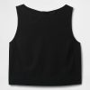 Tricou Crop Shell din amestec de in