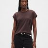 Tricou Crop Supima® Cotton Relaxed