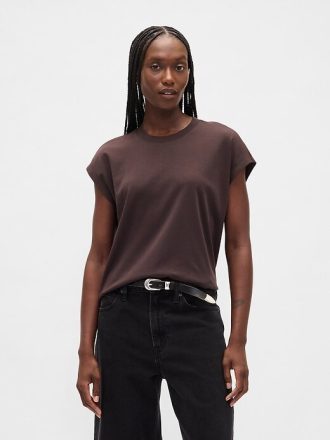 Tricou Crop Supima® Cotton Relaxed