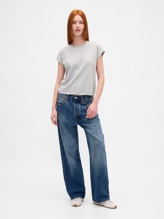 Tricou Crop Supima® Cotton Relaxed