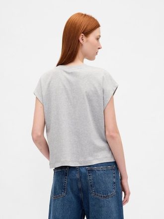 Tricou Crop Supima® Cotton Relaxed
