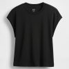 Tricou Crop Supima® Cotton Relaxed