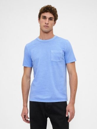 Tricou cu buzunar din bumbac organic
