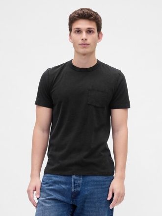 Tricou cu buzunar din bumbac organic